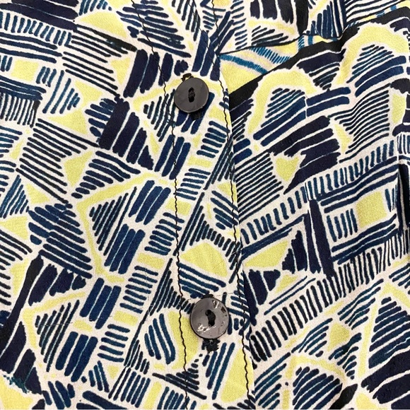 Tianello Green Geometric Button Down Shirt - Picture 5 of 7